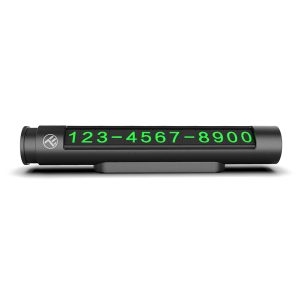 Tellur Temporary Car Parking Card For Two Phone Numbers Metallic Black