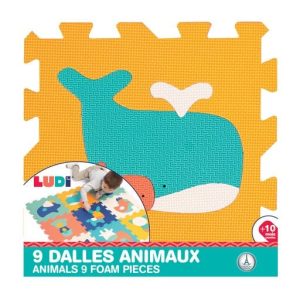 Ludi - Play mat with animals (9 pcs) - LU10023