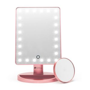 Rio MMSP-RG-EU/1,2 24 LED Touch Dimmable Makeup Mirror, Rose Gold