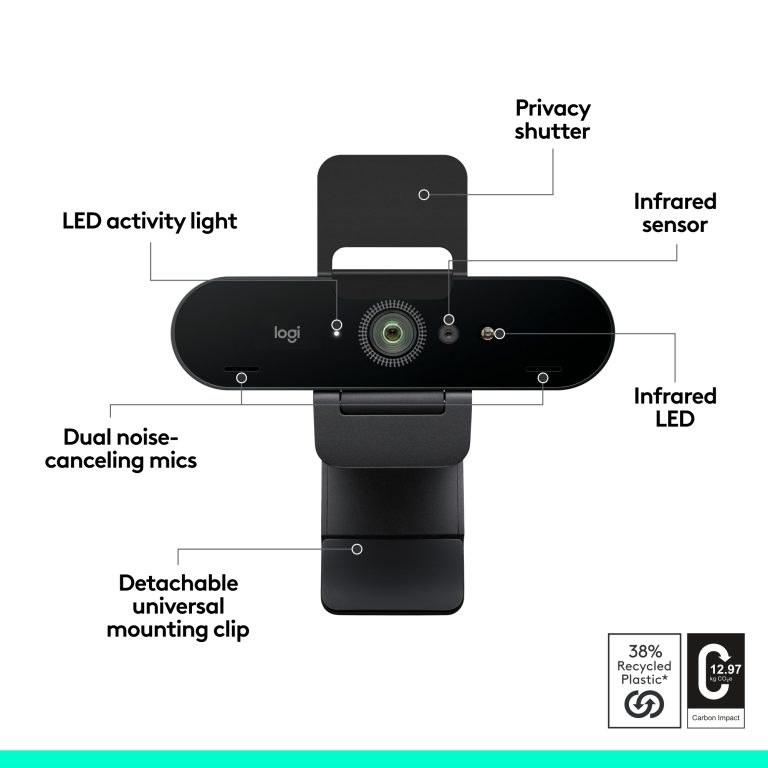 Logitech – Brio 4K Business Webcam Black
