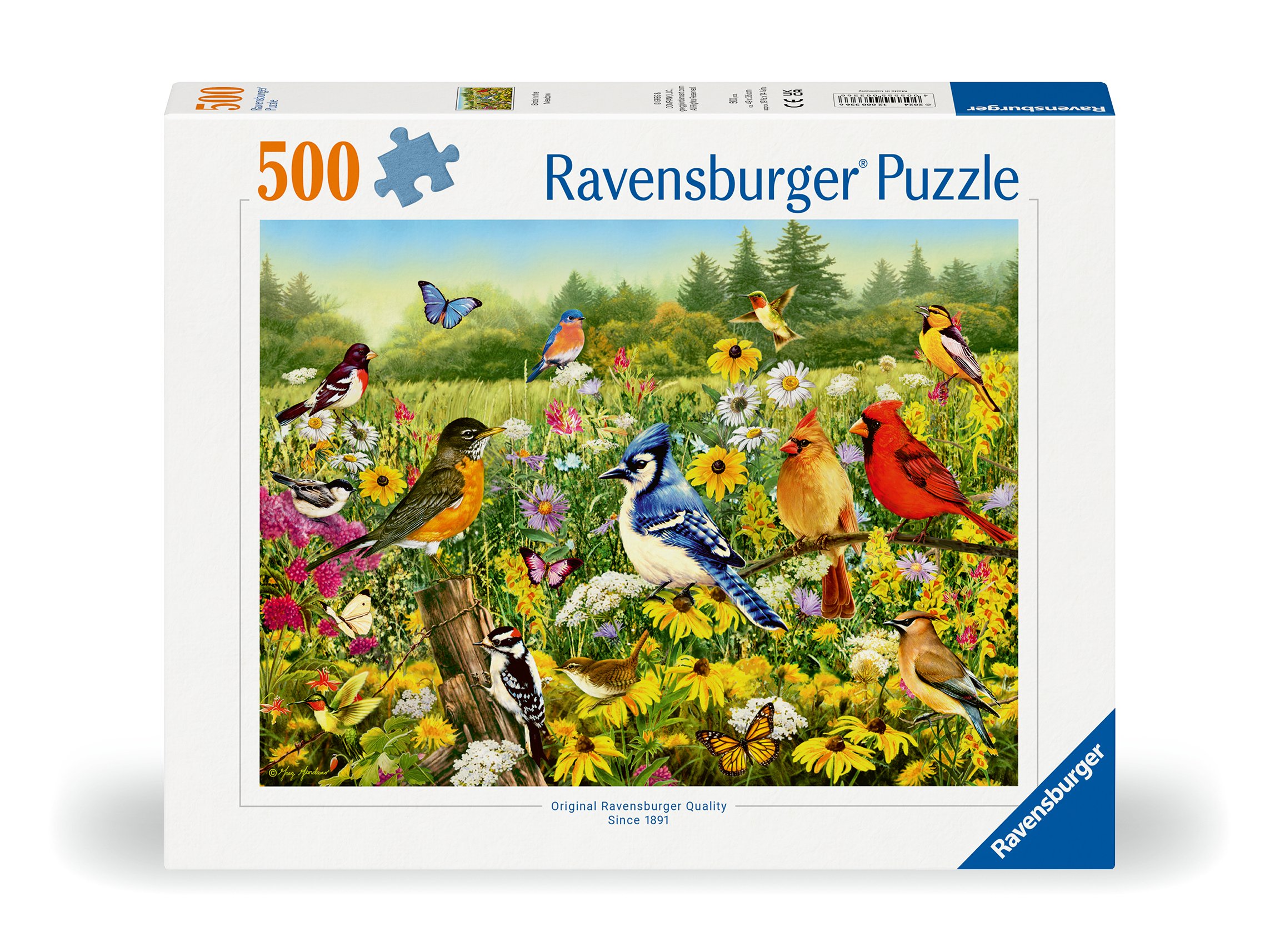 Ravensburger - Puzzle Birds in the Meadow 500p (12000336)