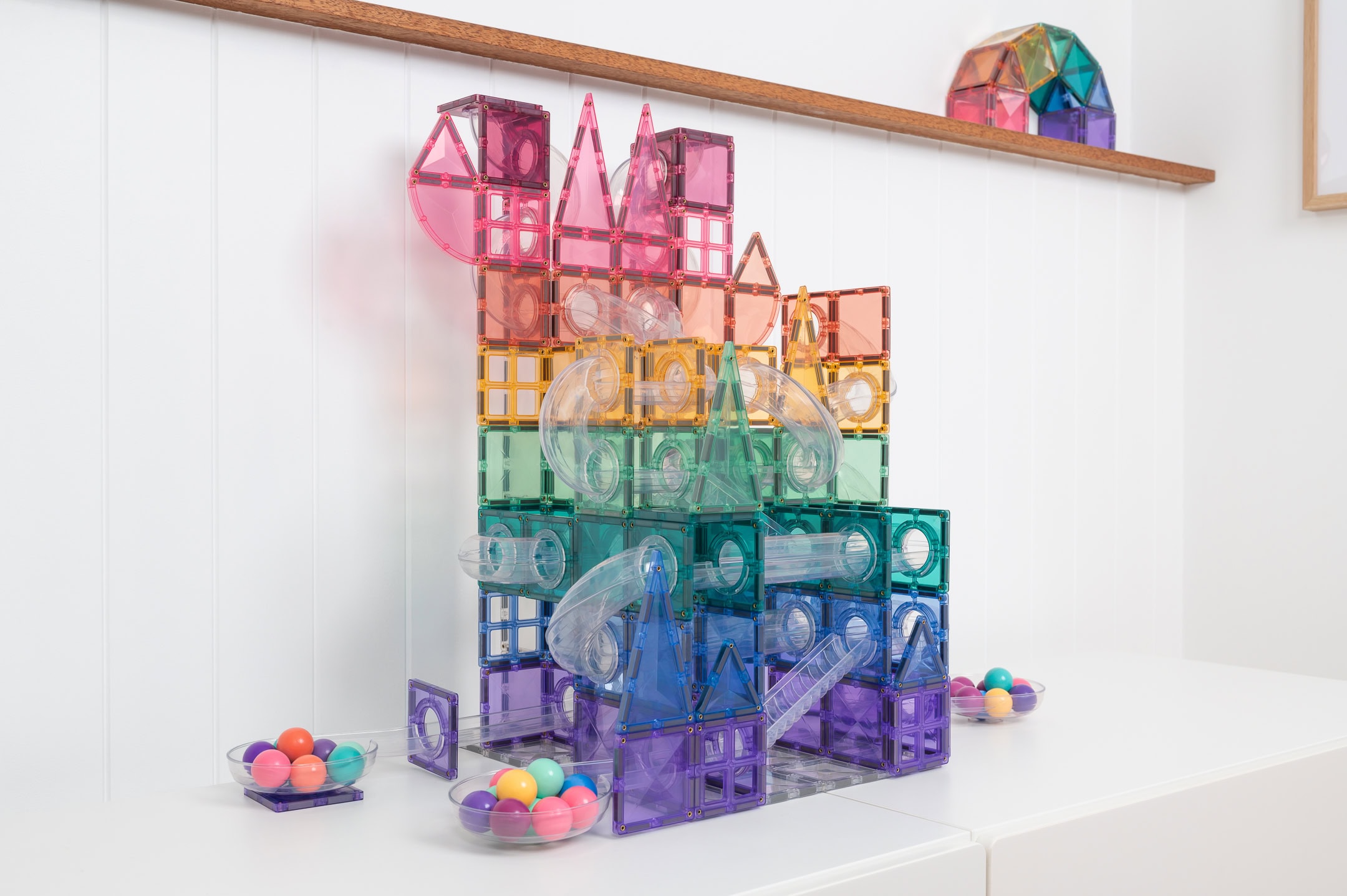 Connetix - Ball Run Expansion Pack - Pastel - 80 Pieces - (CT-P-00080-BR)