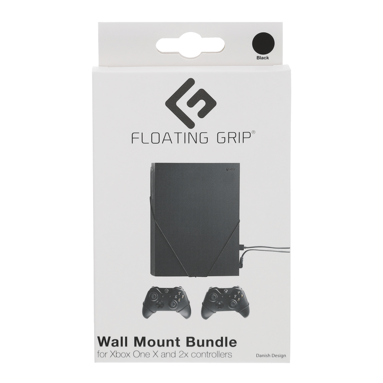 Floating Grips Xbox One X and Controller Wall Mounts – Bundle (Black)