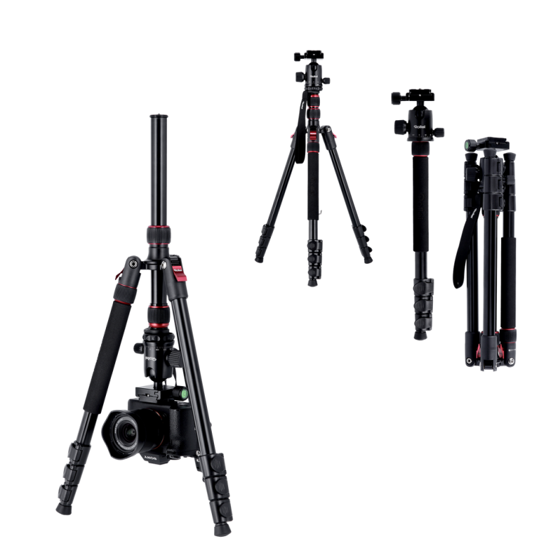Rollei – Compact Traveler No. 2 Tripod – Aluminium – 43.5 cm Pack Size, 44 cm Min Height, 180 cm Max Height