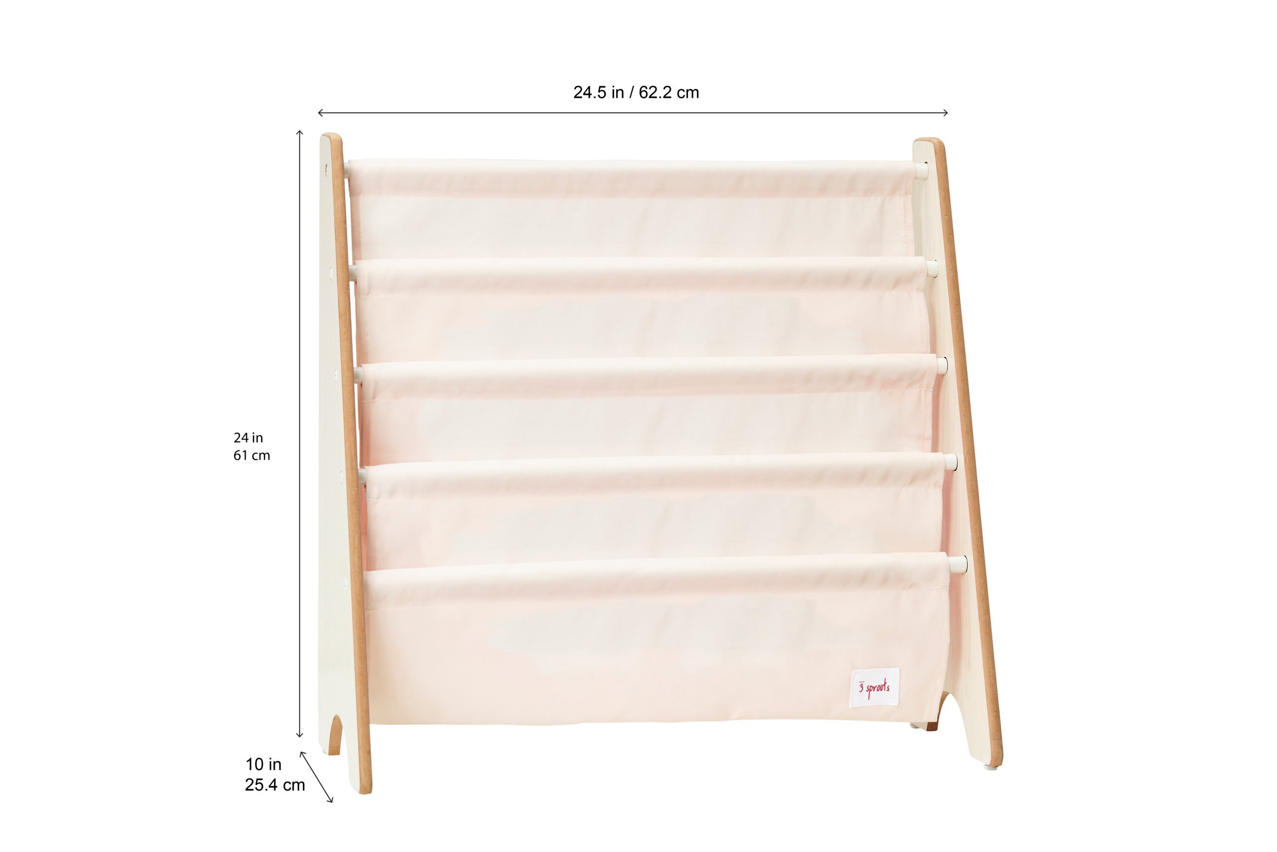 3 Sprouts - Book Rack - White Llama