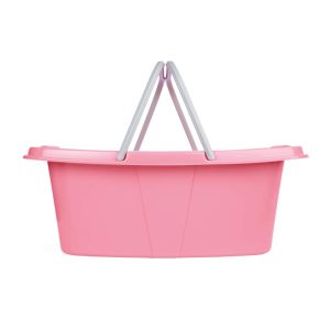 Beldray LA030450PNKFPEU7  Set Of Two Laundry Baskets 2 x 26L, White/Pink