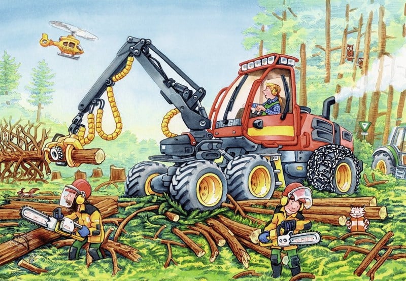 Ravensburger - Digger At Work 2x24p - 07802