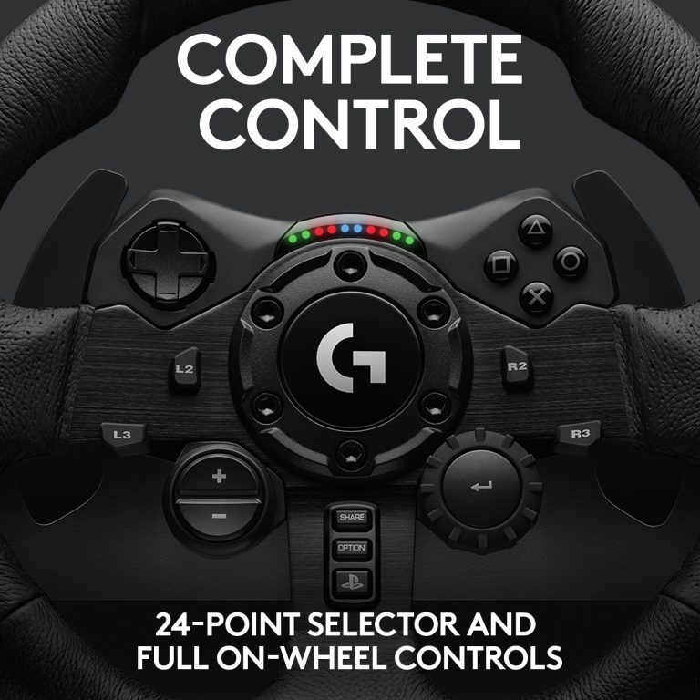 Logitech – G923 Racing Wheel and Pedals for PS5, PS4 and PC – USB