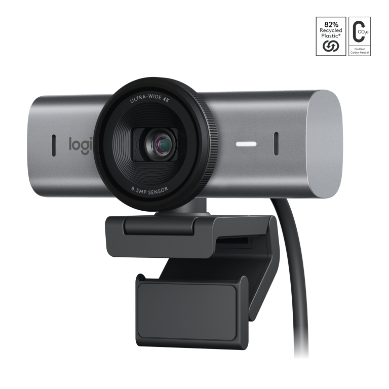Logitech – MX Brio Ultra HD 4K Collaboration and Streaming Webcam – Graphite