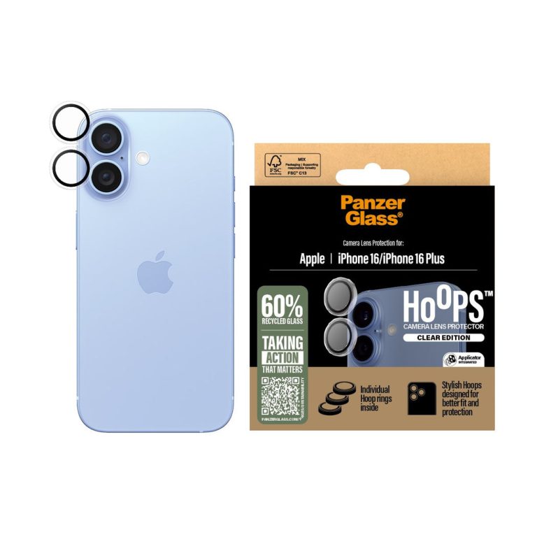 PanzerGlass – Hoops Lens Protector – iPhone 16/iPhone 16 Plus – Transparrent