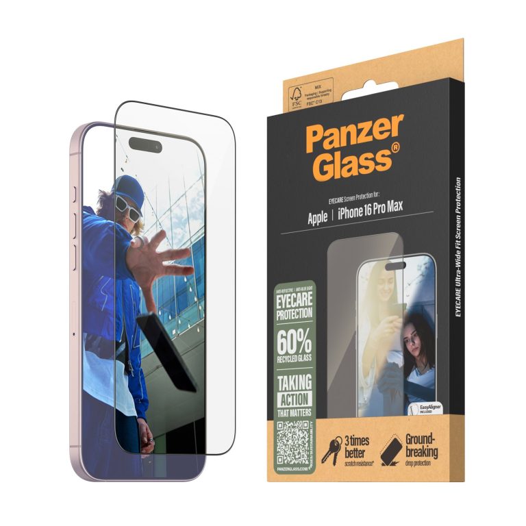 PanzerGlass – EyeCare Screen Protection – iPhone 16 Pro Max – Ultra Wide Fit