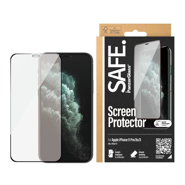 SAFE by PanzerGlass – Screen Protector Apple iPhone X, Xs – 11 Pro – Edge-to-Edge
