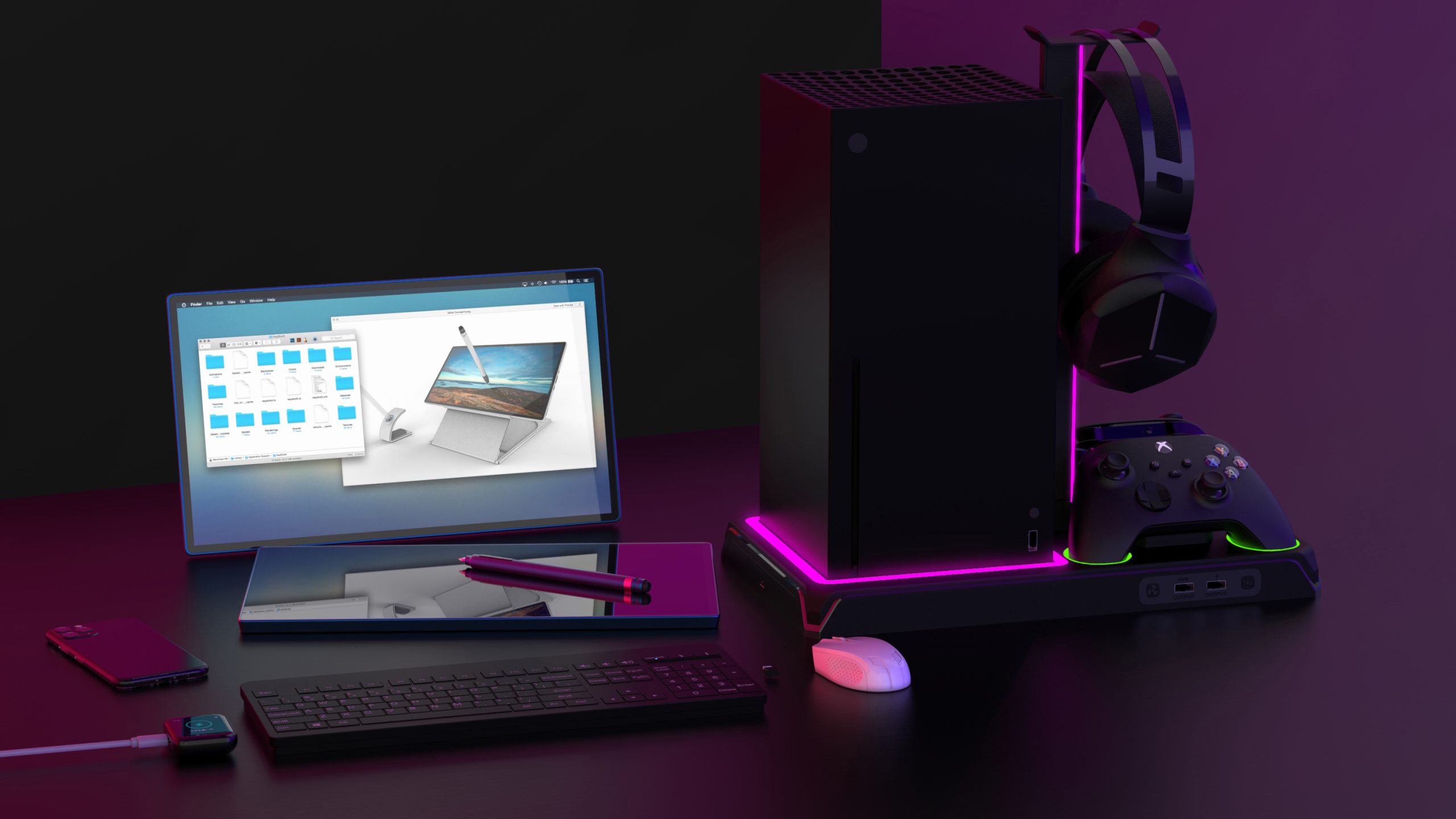 DLX & LED Multifunctional Charging Stand - Xbox