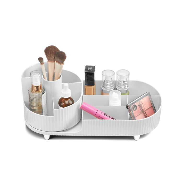 Gillian Jones – Large table organizer with swivel function – White – Large
