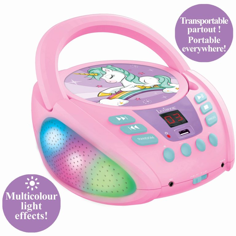 Lexibook – Unicorn Bluetooth Portable CD player (RCD109UNI)