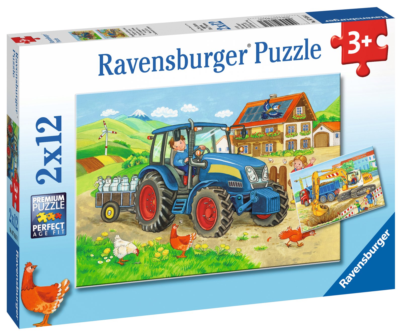 Ravensburger - Hard At Work 2x12p - 07616