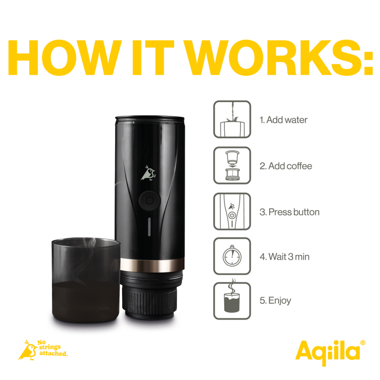 Aqiila – Coffeebird – Portable espresso machine