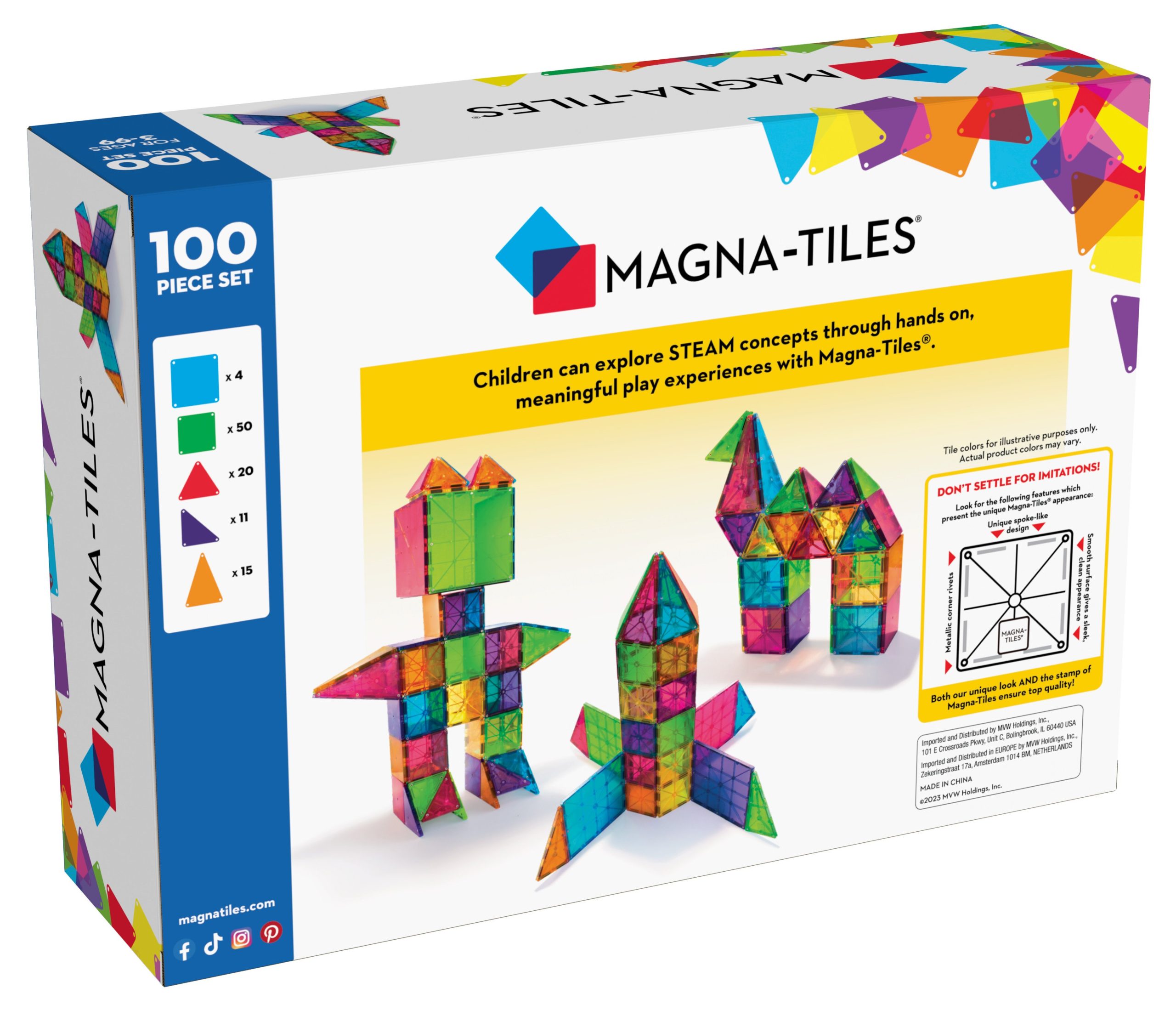 MAGNA-TILES - Classic 100 Piece Set (90209)