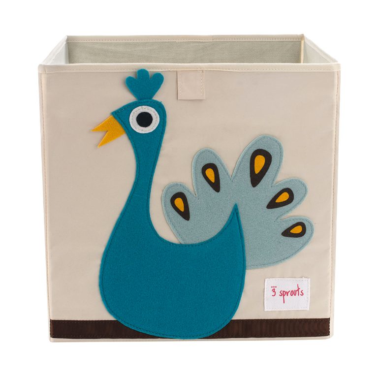 3 Sprouts – Storage Box – Blue Peacock