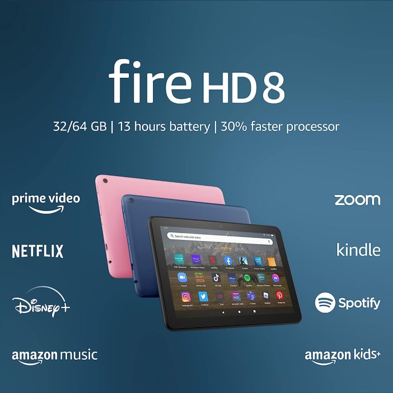 Amazon – Fire HD 8 Tablet 2022 8″ HD display 64 GB – Black