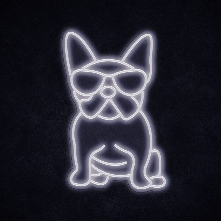 Manta SNL66WH Style Neon Lights FRENCH BULLDOG White