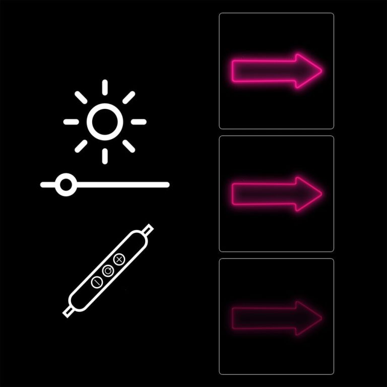 Manta SNL107PK Style Neon Lights ARROW  pink