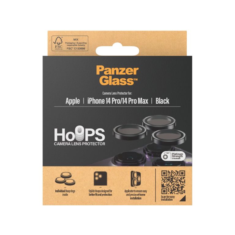 PanzerGlass – Hoops Camera Lens Protector iPhone 14 Pro/14 Pro Max – Black