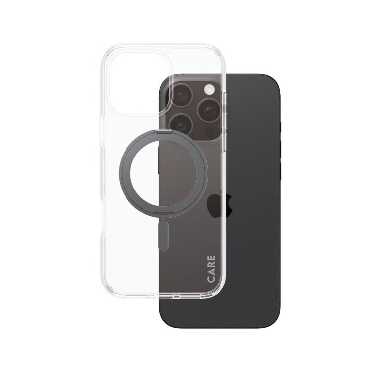 CARE by PanzerGlass – Case – Transparent w. Black MagSafe – iPhone 16 Pro Max