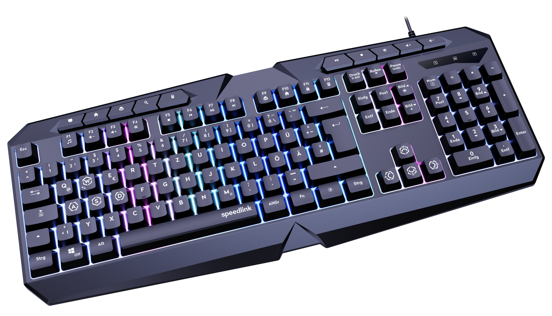 Speedlink - LUDICIUM RGB Rainbow Gaming Keyboard, black - US Layout