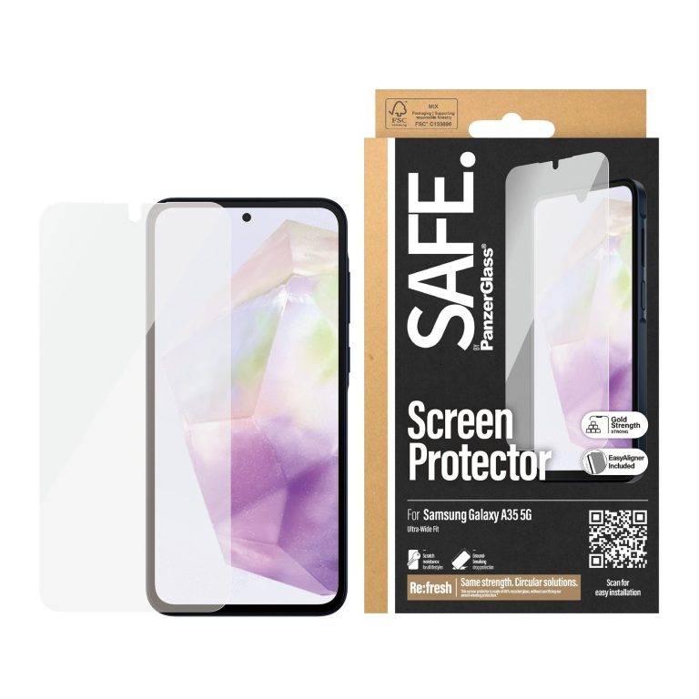 SAFE by PanzerGlass –  Screen Protector – Samsung Galaxy A35 5G – Ultra-Wide Fit