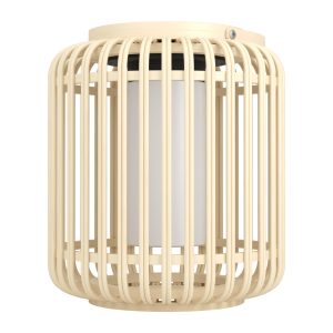 EGLO MARLIANO Solar Table Lamp – Stylish Brown/White Outdoor & Indoor Light