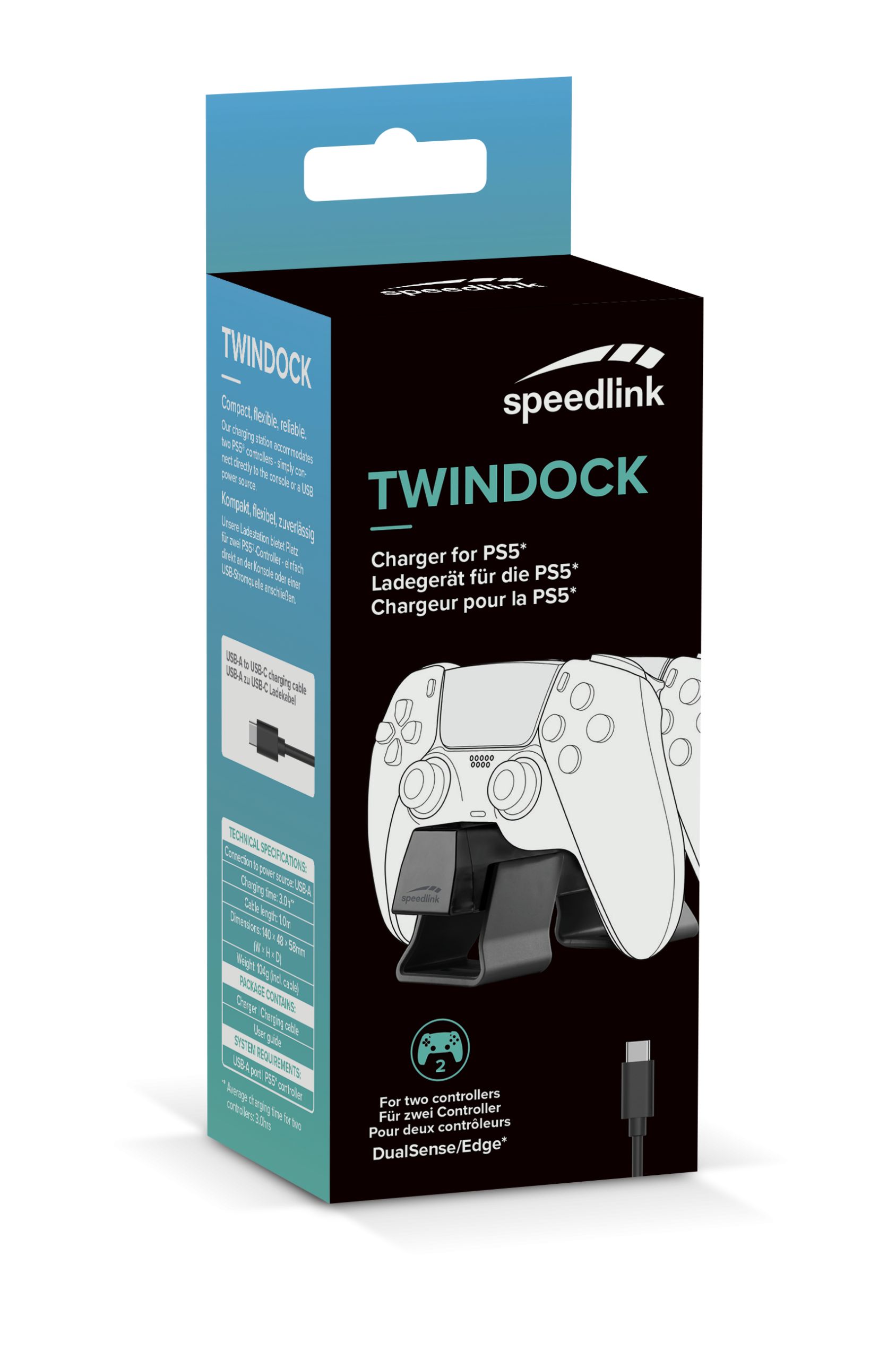 Speedlink - TWINDOCK Charger for PS5, black