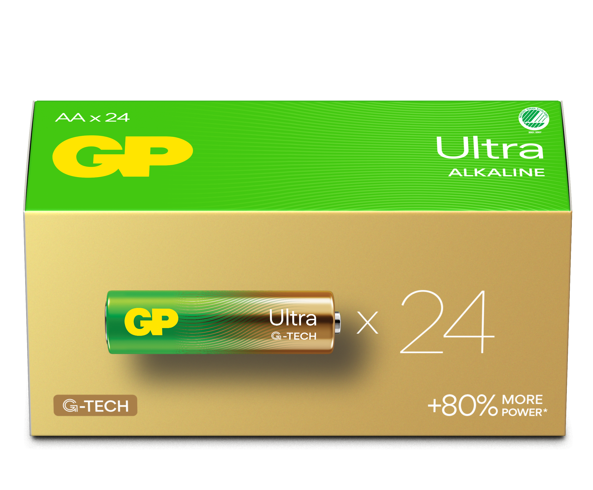 GP - 15A LR06 AA Powercase (24-Pack) - High-Performance Alkaline Batteries