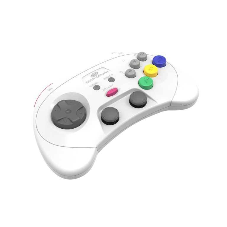 Retro-Bit – SEGA Saturn PRO Controller – White