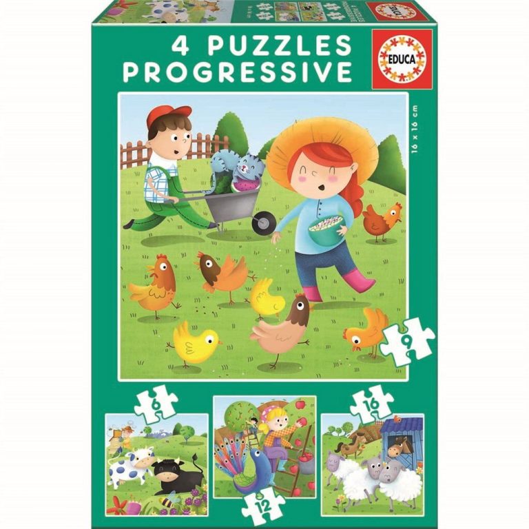 Educa – Puzzle – 6-9-12-16 Farm Animals (80-17145)