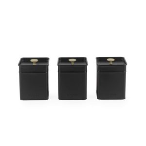 Salter BW14370 Alchemy 3-Piece Canister Set, Black