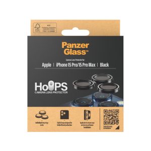 PanzerGlass - Hoops Camera Lens Protector iPhone 15 Pro - 15 Pro Max - Black Metal