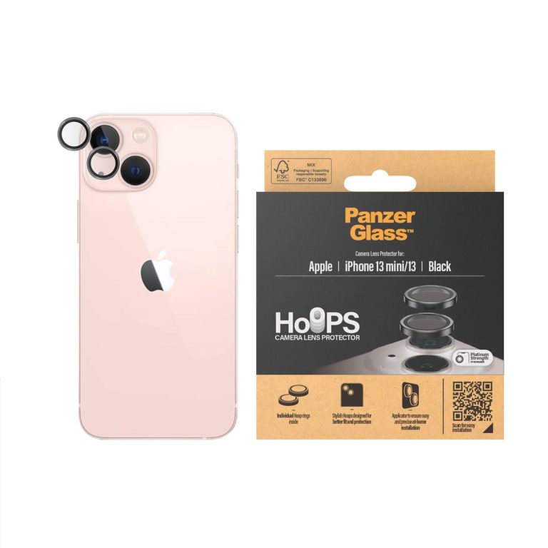 PanzerGlass – Hoops Camera Lens Protector iPhone 13 mini – 13 – Black