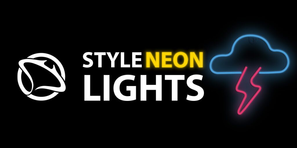 Manta SNL71BL Style Neon Lights CLOUD WITH LIGHTNING Blue-Pink