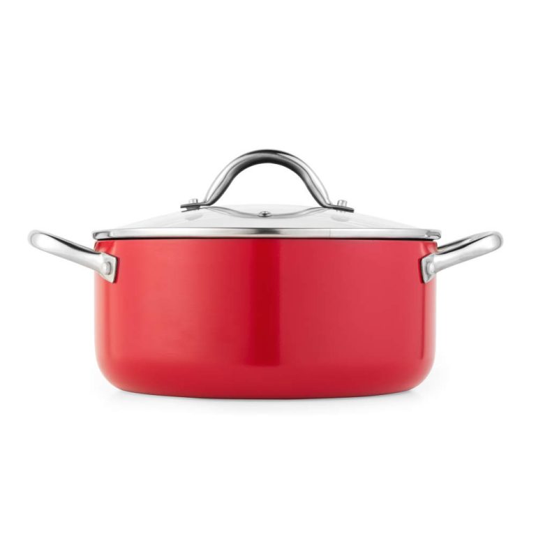 Russell Hobbs RH03821 Riviera 4-Piece Pan Set, Red