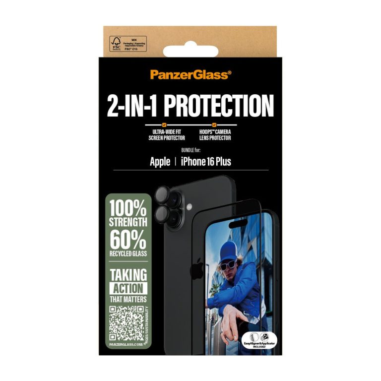 PanzerGlass – iPhone 16 Plus 6.7” 2-in-1 Bundle