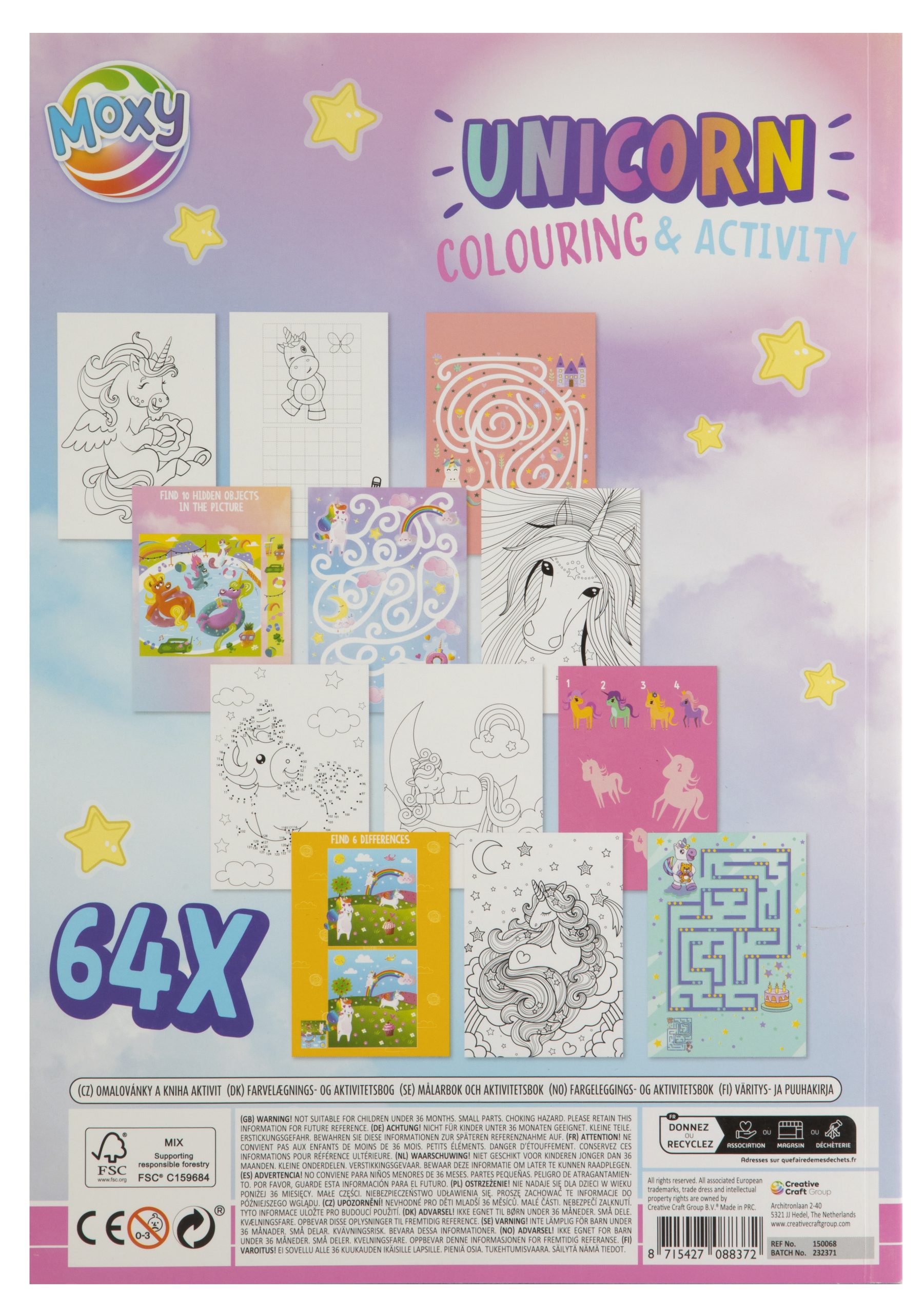 Moxy - Colouring & Activity Book - Unicorn (150068)