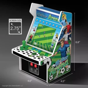 MY ARCADE, MICRO PLAYER 6.75" ALL-STAR ARENA COLLECTIBLE RETRO (307 GAMES IN 1), WHITE