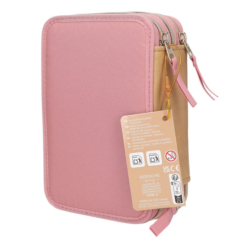 Miss Melody – Triple Pencil Case DUSTY ROSE
