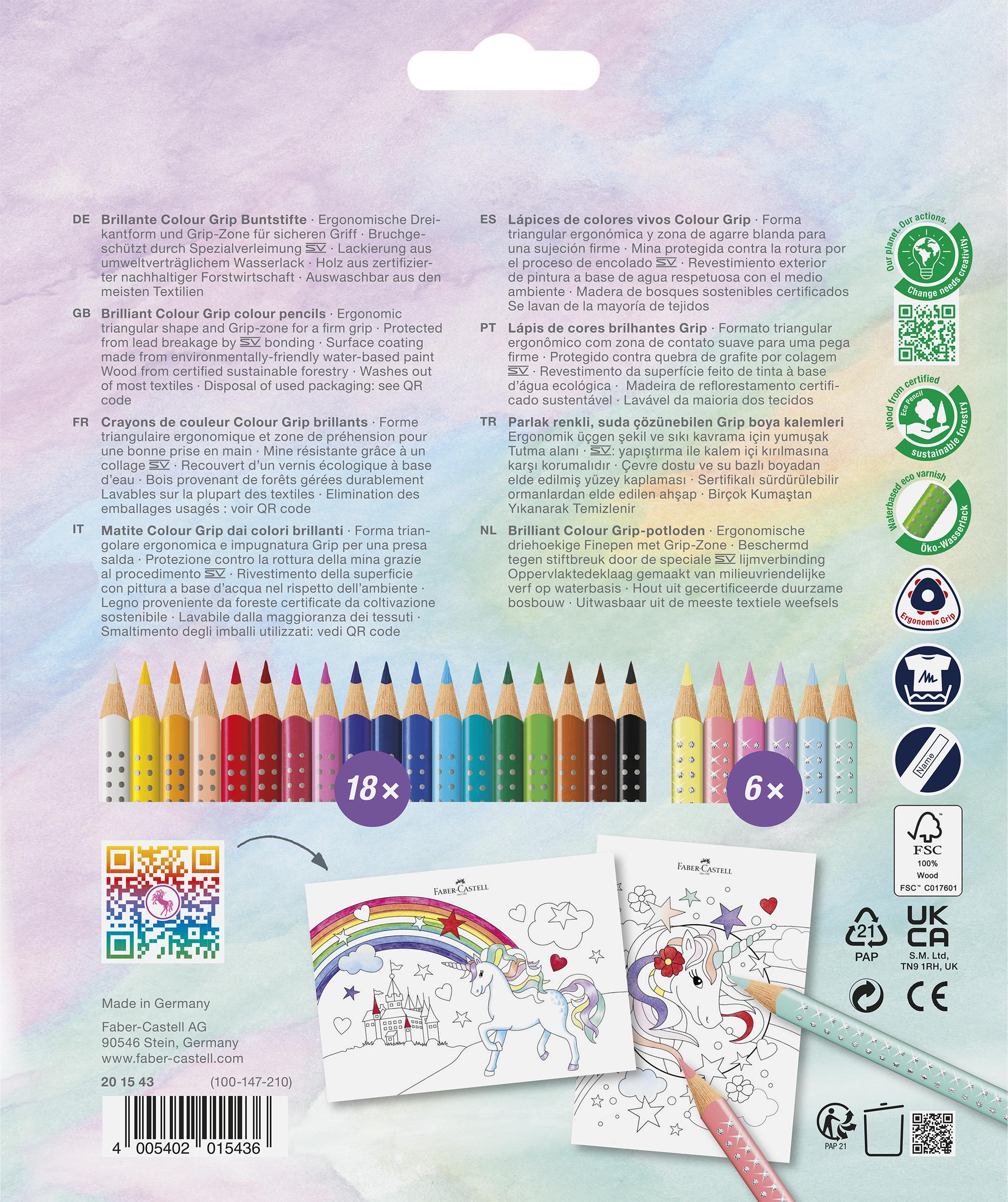 Faber-Castell - CP Colour Grip unicorn 18+6 (201543)