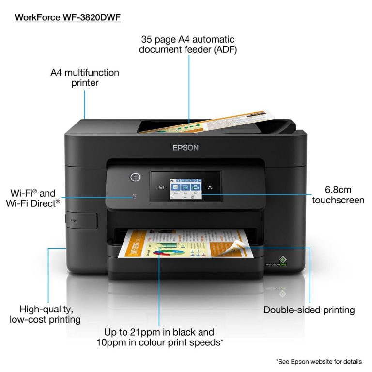 Epson – WorkForce Pro WF-3820DWF Print, Scan, Copy, Fax,