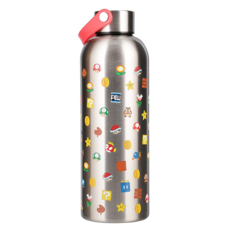 Paladone Super Mario Metal Water Bottle whit Carry Loop
