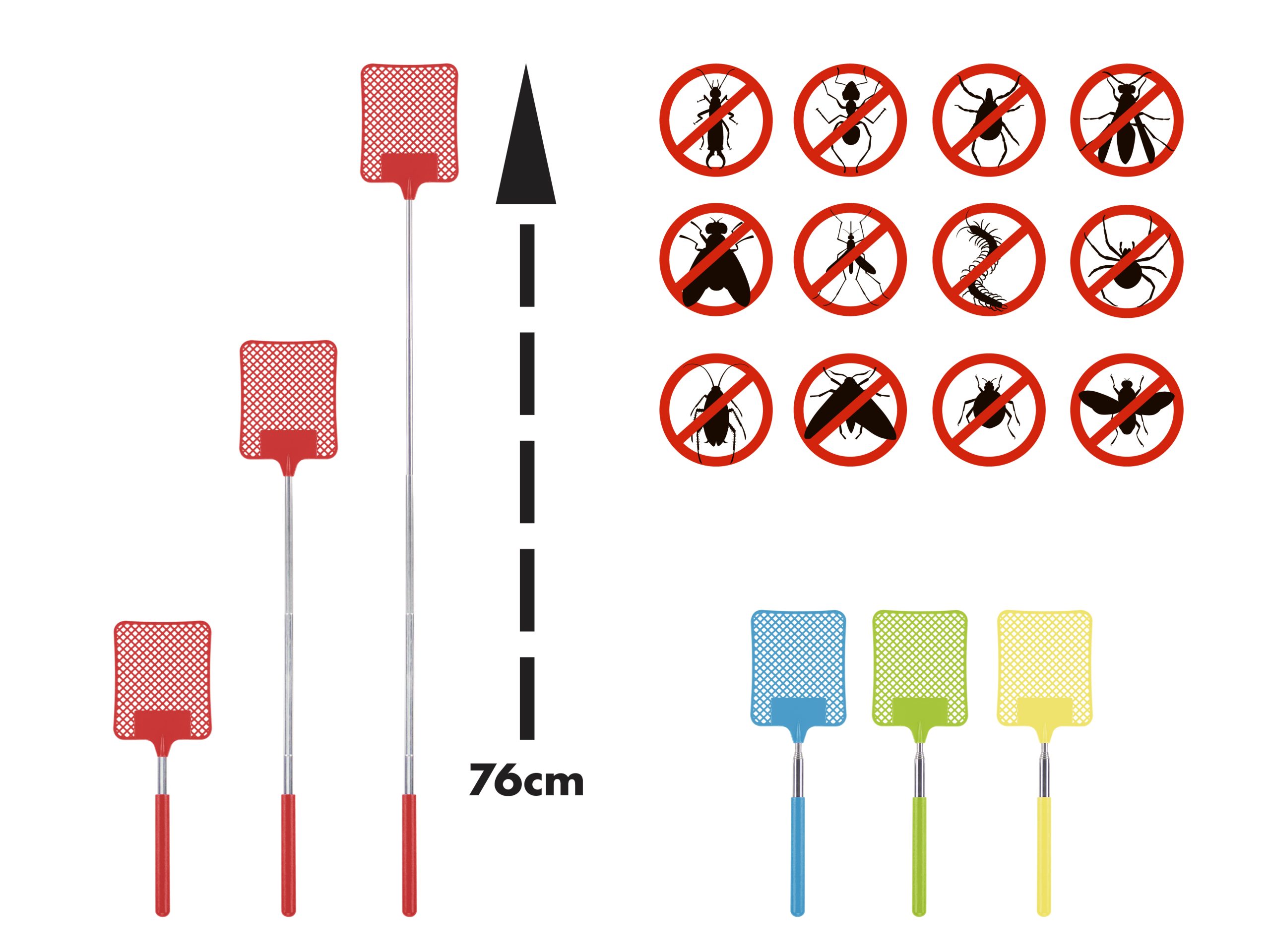 Beper C206UTI020 Telescopic Fly Swatter Paddle