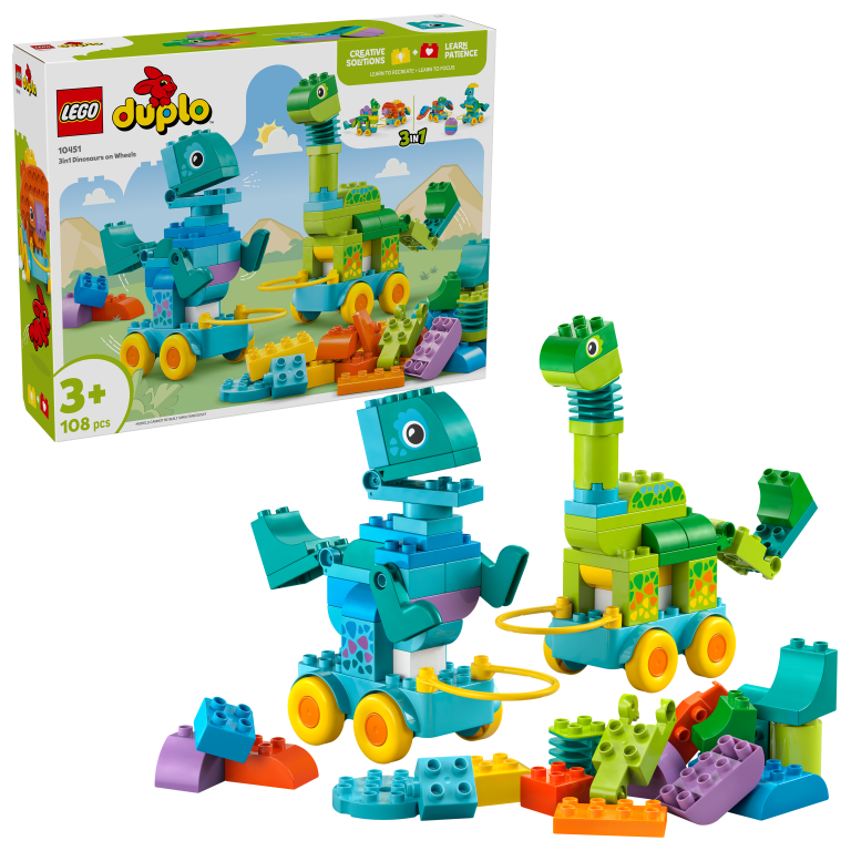 LEGO – DUPLO Town – 3-in-1 Dinosaurs on Wheels (10451)