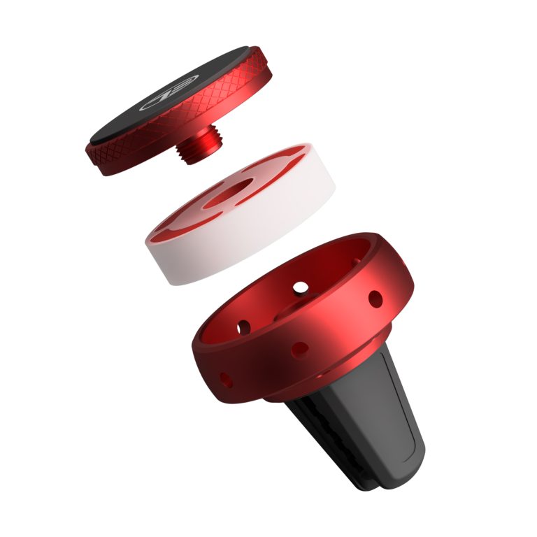 Tellur FreshDot Car Phone Holder Magnetic, Fragrance Kit Bubble Gum, Air Vent Mount Red
